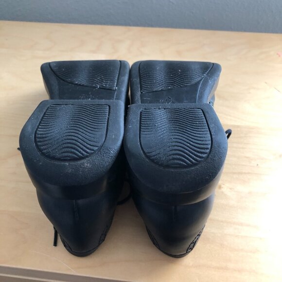 Dromedaris Hornbill Leather Lace Up Loafer Shoe Sz 39 Black Wingtip Comfort MINT - Picture 11 of 13